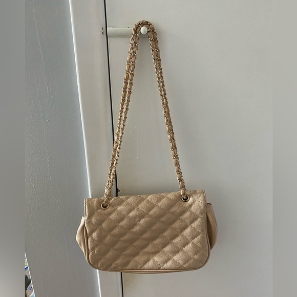Aldo Double Gold Chain Strap Quilted Crossbody/Shoulder Bag - Picture 3 of 6